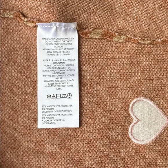 Maeve Brown Checkered Sweater with Pink Heart from Anthropologie - Picture 10 of 10